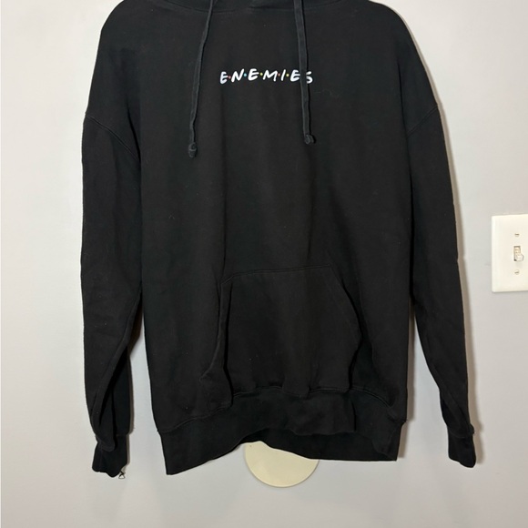 Rue21 Black Hoodie with White Text - Picture 7 of 8